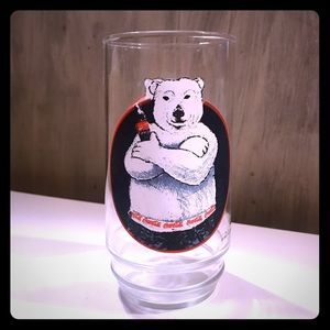 Vintage Coca Cola Polar Bear Glass